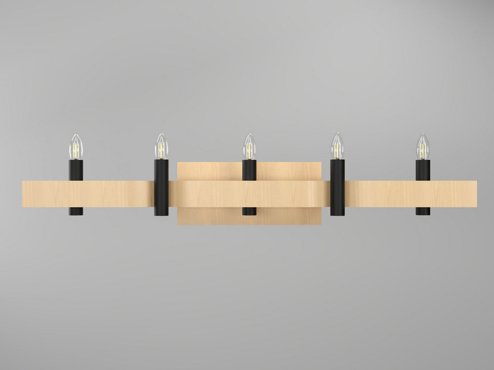 Accord Lighting - Four Light Wall Lamp - Flow - Maple- Union Lighting Luminaires Decor