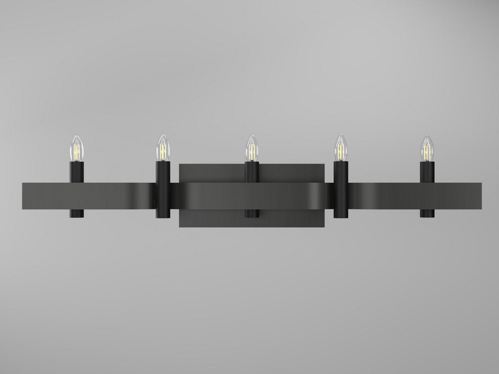 Accord Lighting - Four Light Wall Lamp - Flow - Charcoal- Union Lighting Luminaires Decor