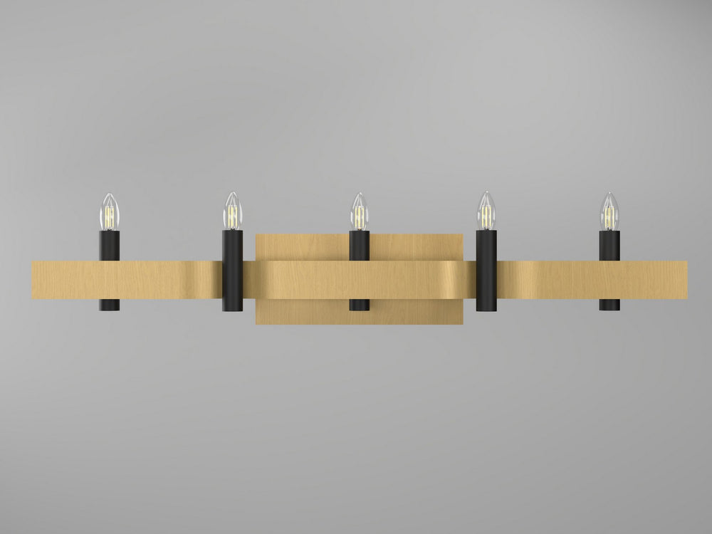 Accord Lighting - Four Light Wall Lamp - Flow - Organic Gold- Union Lighting Luminaires Decor