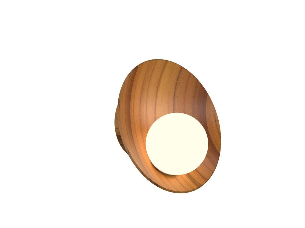 Accord Lighting - One Light Wall Lamp - Oyster - Teak- Union Lighting Luminaires Decor