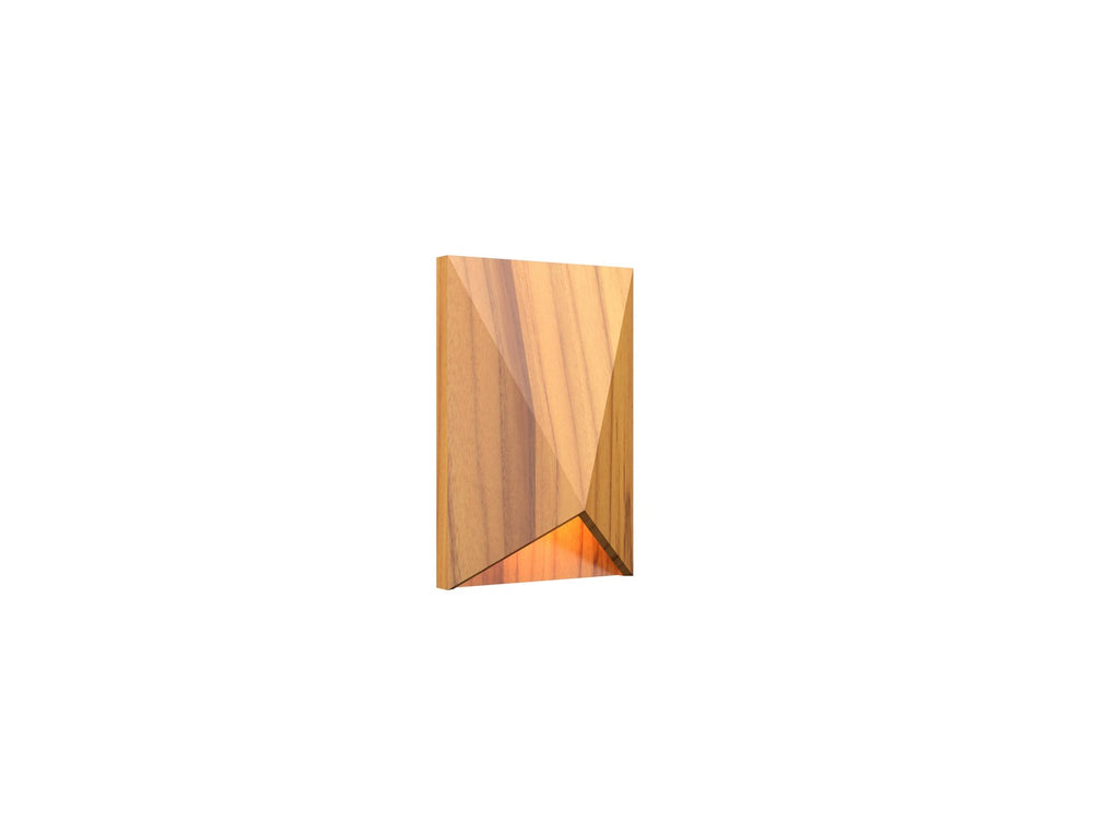 Accord Lighting - One Light Wall Lamp - Facet - Teak- Union Lighting Luminaires Decor
