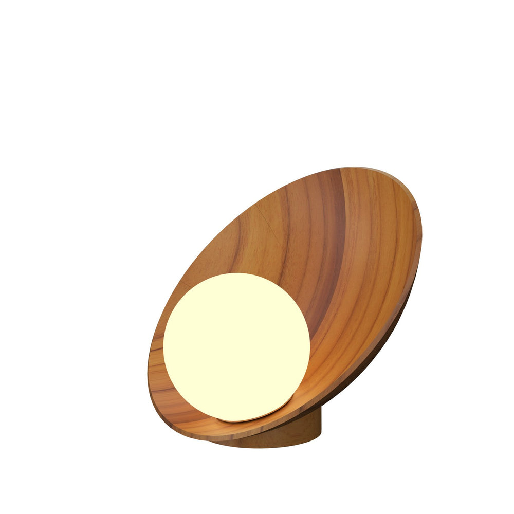 Accord Lighting - One Light Table Lamp - Oyster - Teak- Union Lighting Luminaires Decor