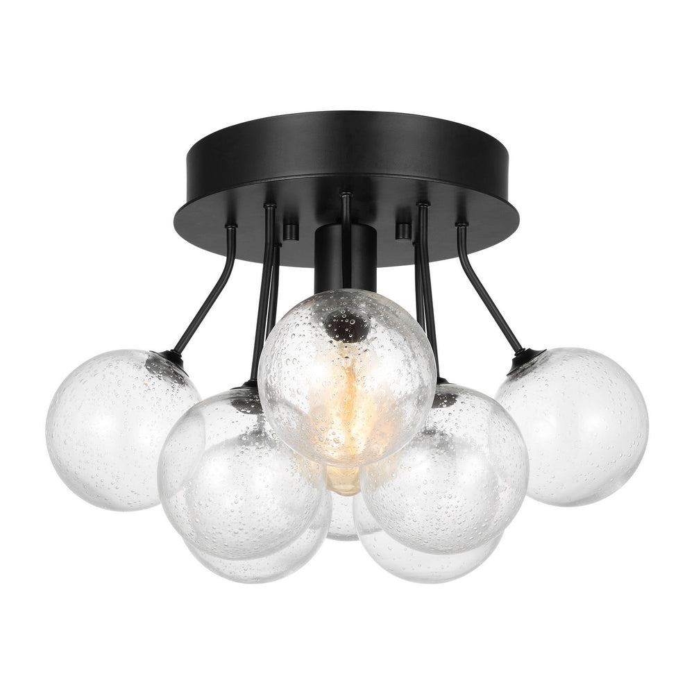Visual Comfort Studio Canada - One Light Semi-Flush Mount - Bronzeville - Midnight Black- Union Lighting Luminaires Decor