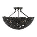 Visual Comfort Studio Canada - Three Light Semi-Flush Mount - Kelan - Aged Iron- Union Lighting Luminaires Decor