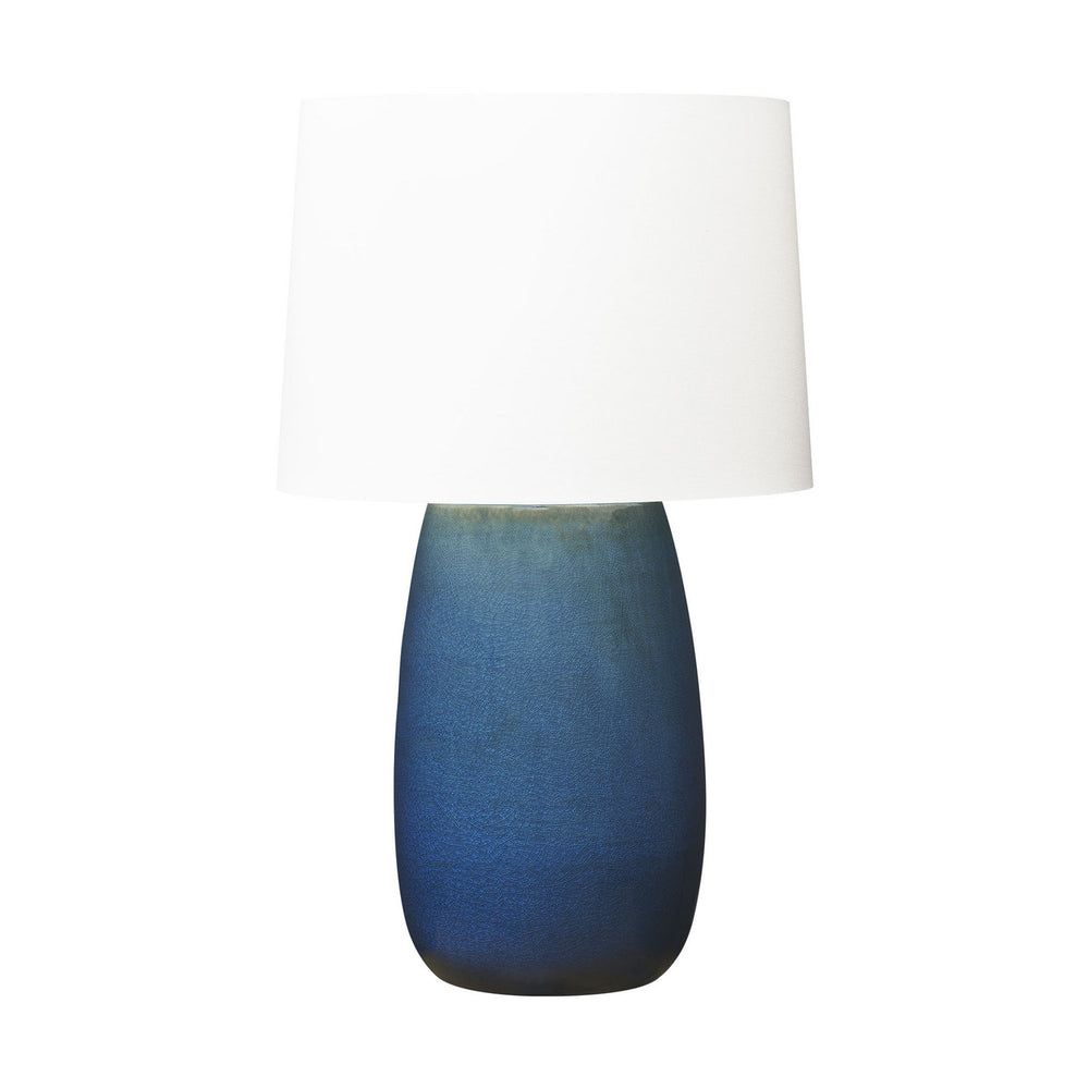 Visual Comfort Studio Canada - One Light Table Lamp - Roma - Deep Ocean Crackle- Union Lighting Luminaires Decor