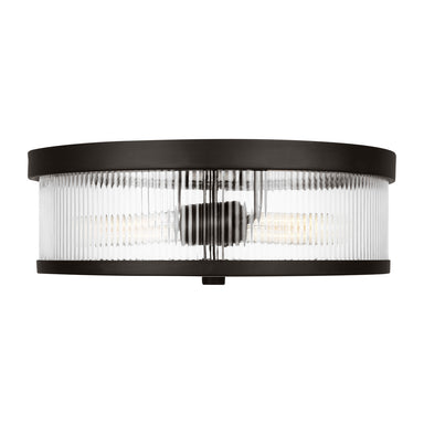 Visual Comfort Studio Canada - Two Light Flush Mount - Geneva - Aged Iron- Union Lighting Luminaires Decor