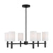Visual Comfort Studio Canada - Six Light Chandelier - Manor - Midnight Black- Union Lighting Luminaires Decor