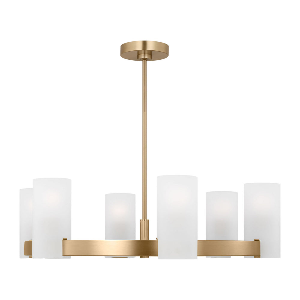 Visual Comfort Studio Canada - Six Light Chandelier - Rhode - Satin Brass- Union Lighting Luminaires Decor