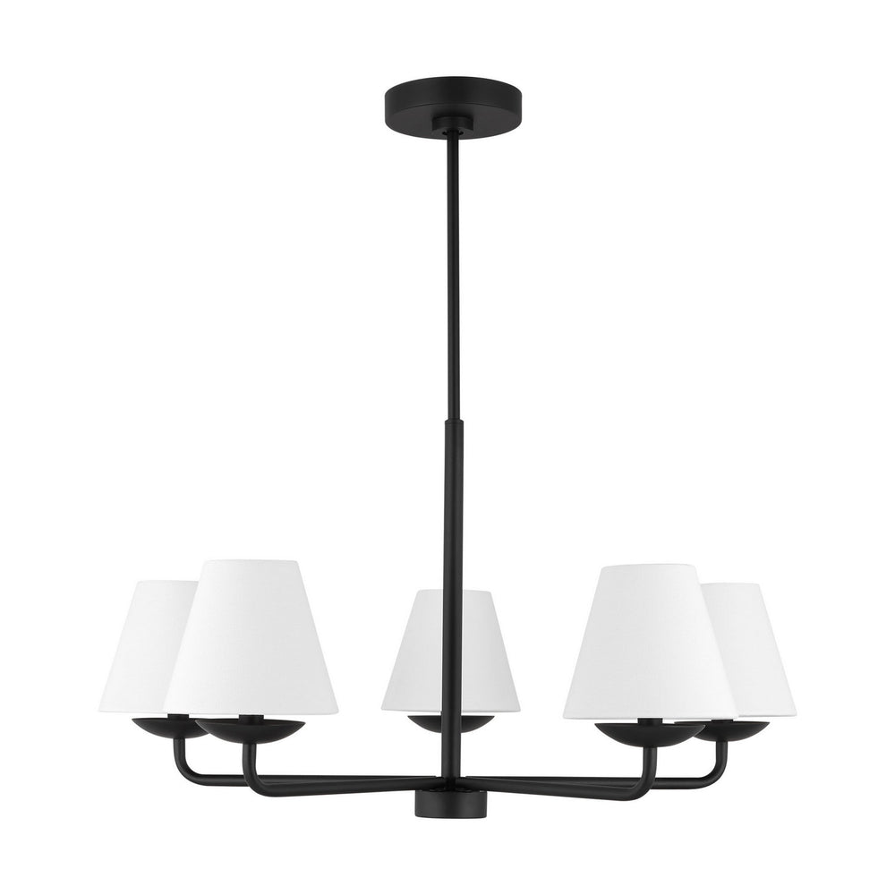 Visual Comfort Studio Canada - Five Light Chandelier - Albion - Midnight Black- Union Lighting Luminaires Decor