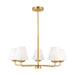 Visual Comfort Studio Canada - Five Light Chandelier - Albion - Satin Brass- Union Lighting Luminaires Decor