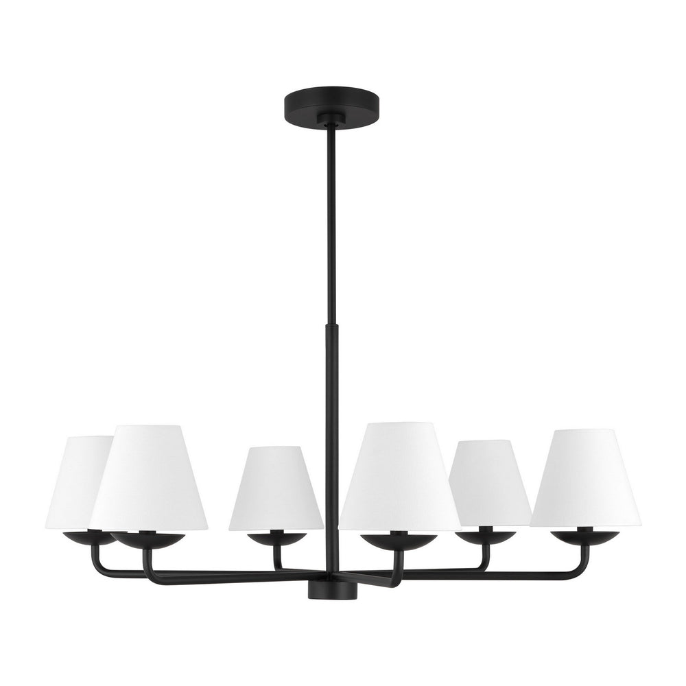 Visual Comfort Studio Canada - Six Light Chandelier - Albion - Midnight Black- Union Lighting Luminaires Decor