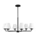 Visual Comfort Studio Canada - Six Light Chandelier - Albion - Midnight Black- Union Lighting Luminaires Decor