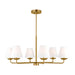 Visual Comfort Studio Canada - Six Light Chandelier - Albion - Satin Brass- Union Lighting Luminaires Decor