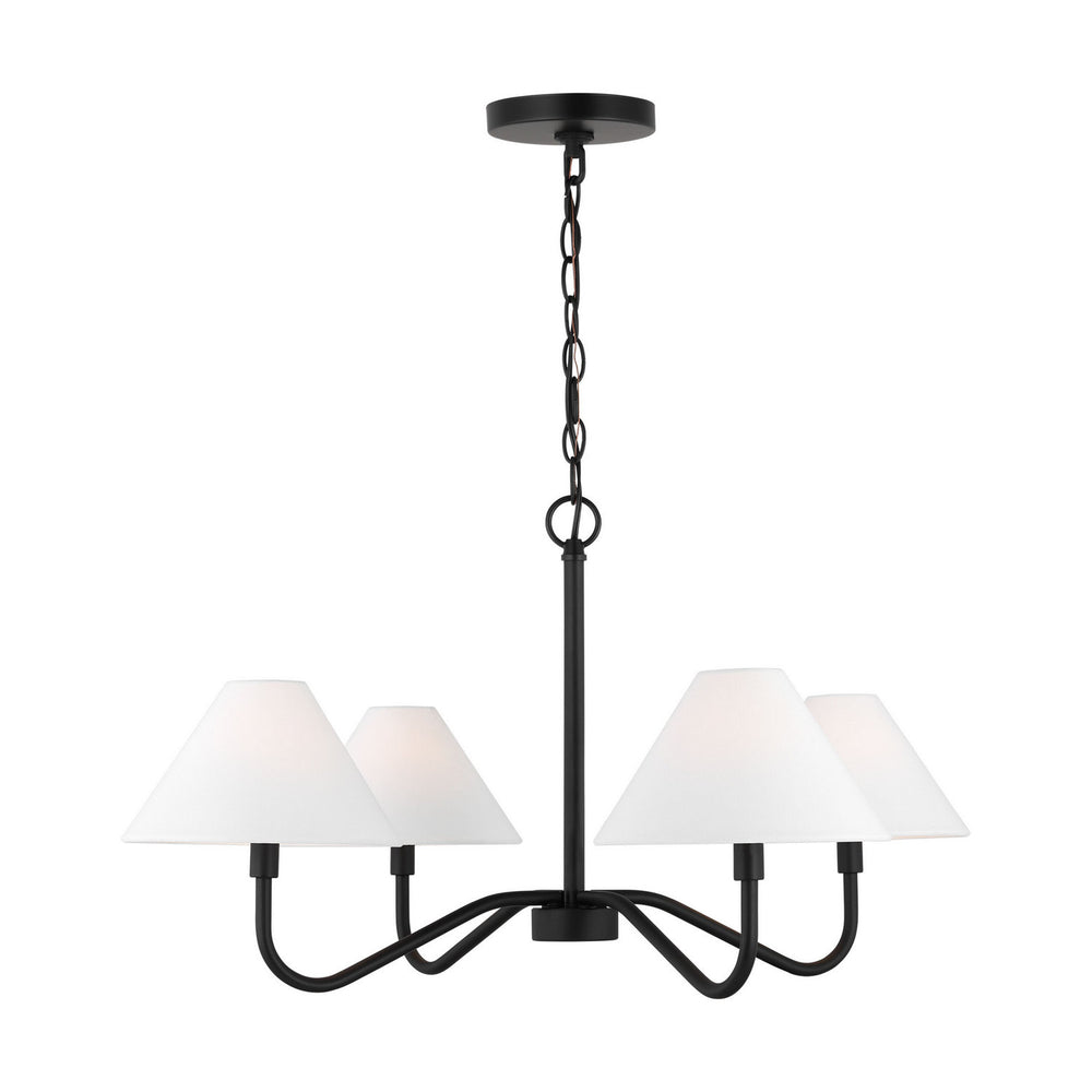 Visual Comfort Studio Canada - Four Light Chandelier - Eldon - Midnight Black- Union Lighting Luminaires Decor