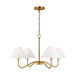 Visual Comfort Studio Canada - Four Light Chandelier - Eldon - Satin Brass- Union Lighting Luminaires Decor