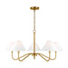 Visual Comfort Studio Canada - Five Light Chandelier - Eldon - Satin Brass- Union Lighting Luminaires Decor