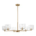 Visual Comfort Studio Canada - Six Light Chandelier - Lochdale - Satin Brass- Union Lighting Luminaires Decor