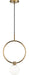 Matteo Canada - One Light Pendant - Averley - Aged Gold Brass- Union Lighting Luminaires Decor