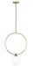 Matteo Canada - One Light Pendant - Averley - Aged Gold Brass- Union Lighting Luminaires Decor