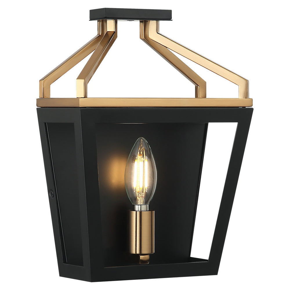 Matteo Canada - One Light Wall Sconce - Mavonshire - Black + Aged Gold Brass- Union Lighting Luminaires Decor