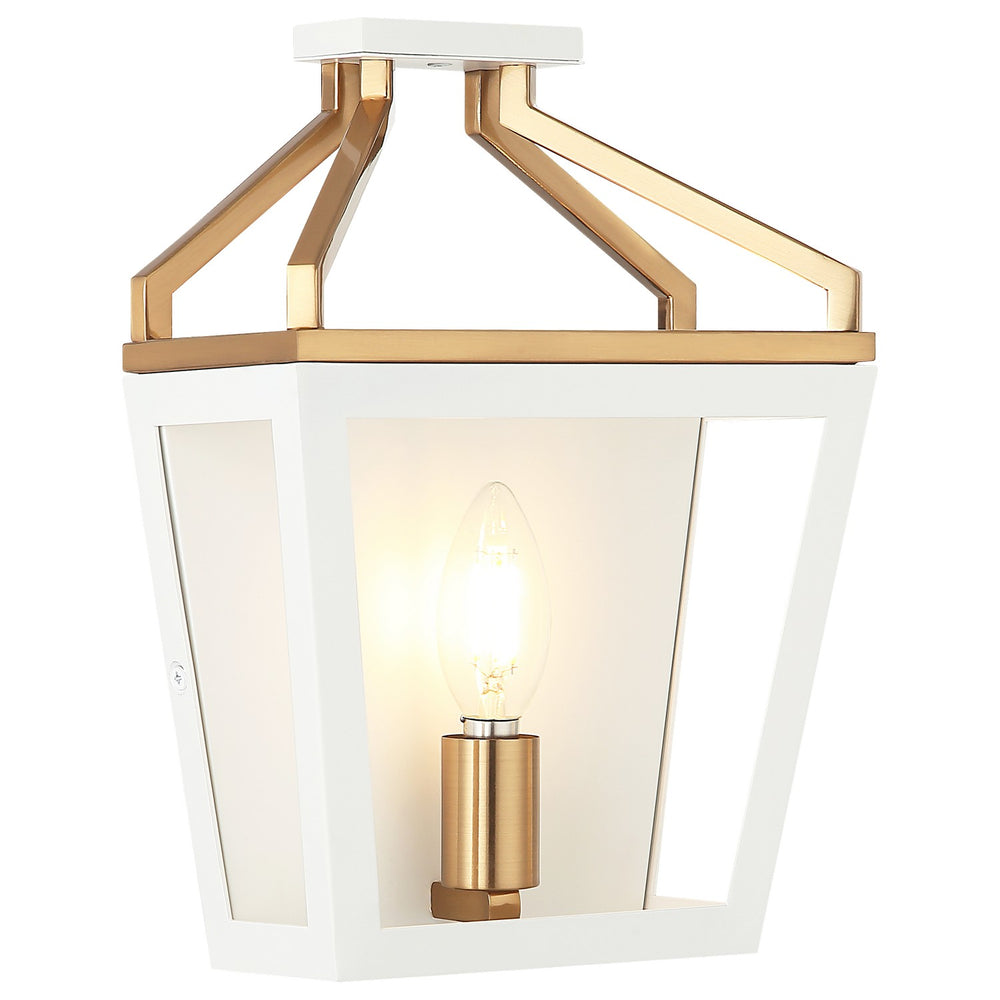 Matteo Canada - One Light Wall Sconce - Mavonshire - White + Aged Gold Brass- Union Lighting Luminaires Decor