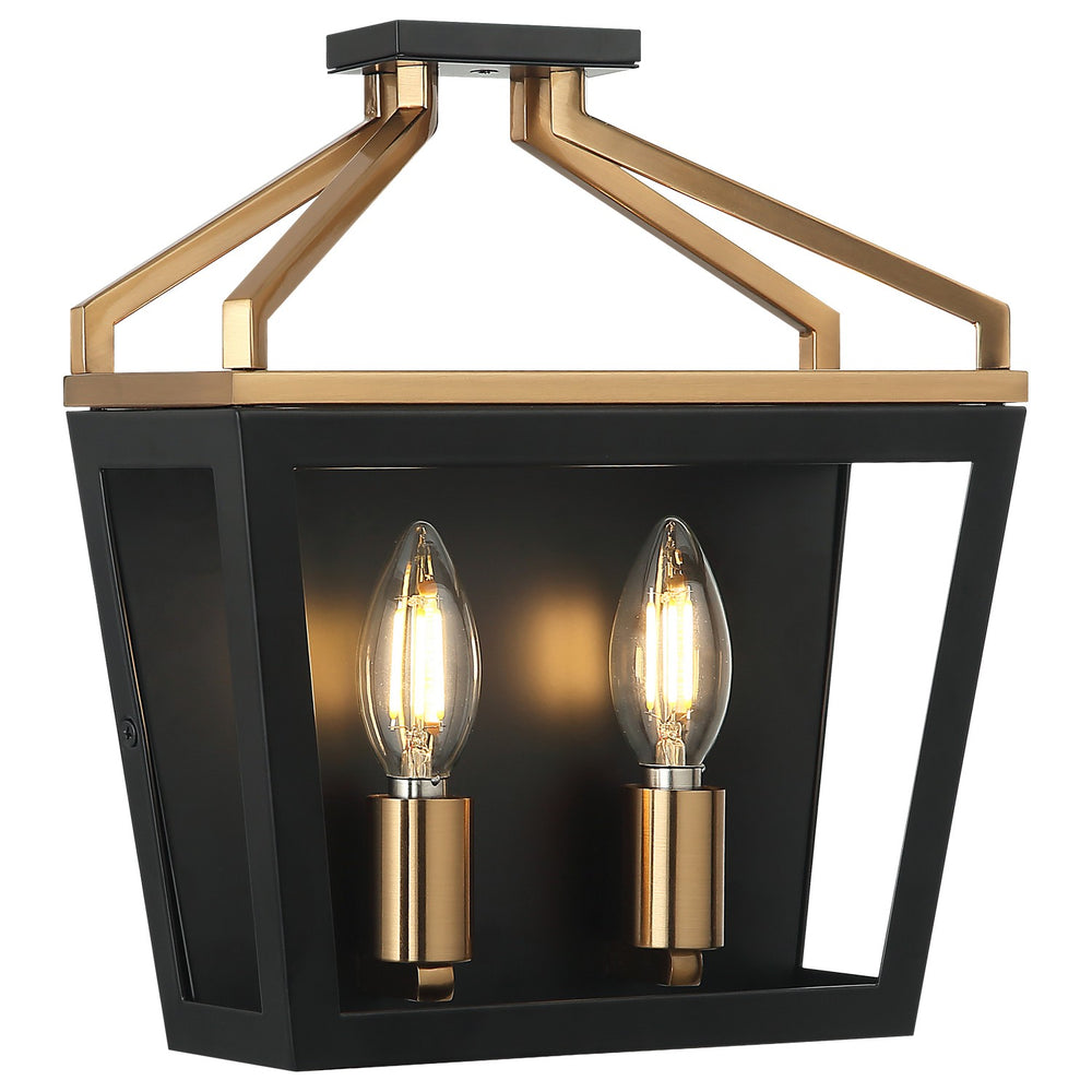 Matteo Canada - Two Light Wall Sconce - Mavonshire - Black + Aged Gold Brass- Union Lighting Luminaires Decor