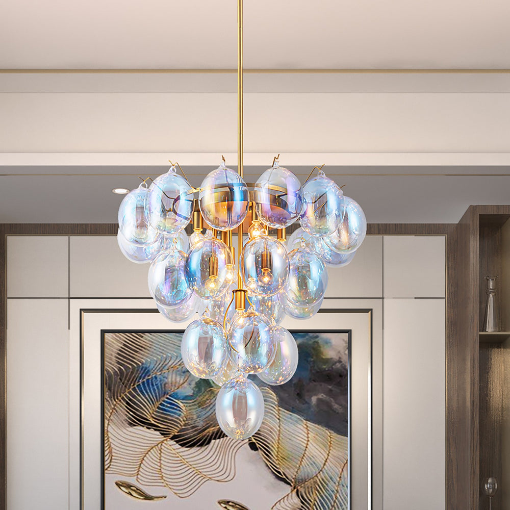 Artcraft Canada - Nine Light Chandelier - Globo - Brass- Union Lighting Luminaires Decor