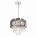 Artcraft Canada - Five Light Pendant - Bianca - Polished Nickel, Crystalline Smoke- Union Lighting Luminaires Decor