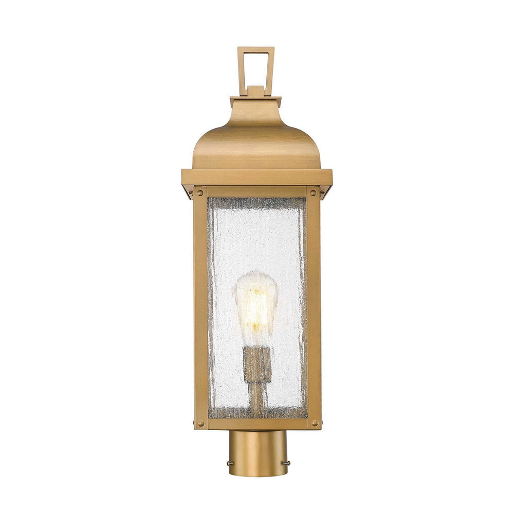 Artcraft Quebec - One Light Outdoor Post Mount - Madrid - Weathered Brass- Union Lighting Luminaires Decor