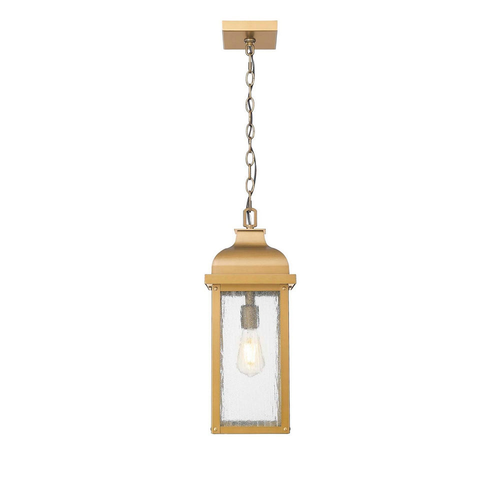 Artcraft Canada - One Light Outdoor Pendant - Madrid - Weathered Brass- Union Lighting Luminaires Decor