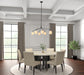 Artcraft Canada - Six Light Chandelier - Crema - Black, Brushed Brass- Union Lighting Luminaires Decor
