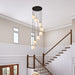 Artcraft Canada - Eight Light Chandelier - Crema - Black, Brushed Brass- Union Lighting Luminaires Decor