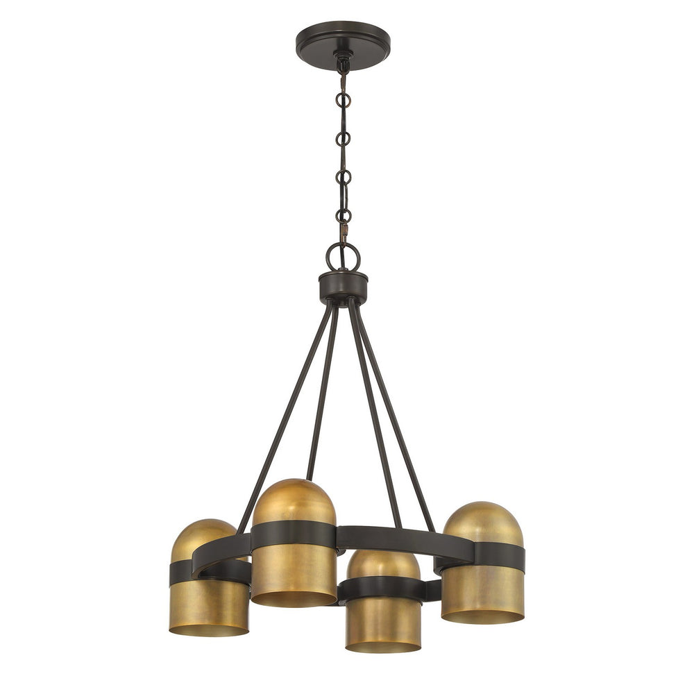 Savoy House - Four Light Chandelier - Andover - Mediterranean Bronze/Riviera Brass- Union Lighting Luminaires Decor