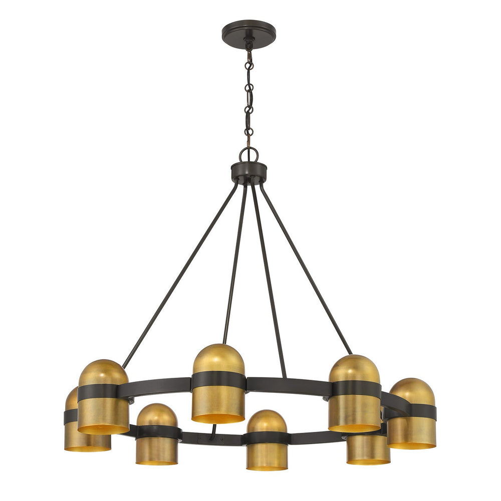 Savoy House - Eight Light Chandelier - Andover - Mediterranean Bronze/Riviera Brass- Union Lighting Luminaires Decor