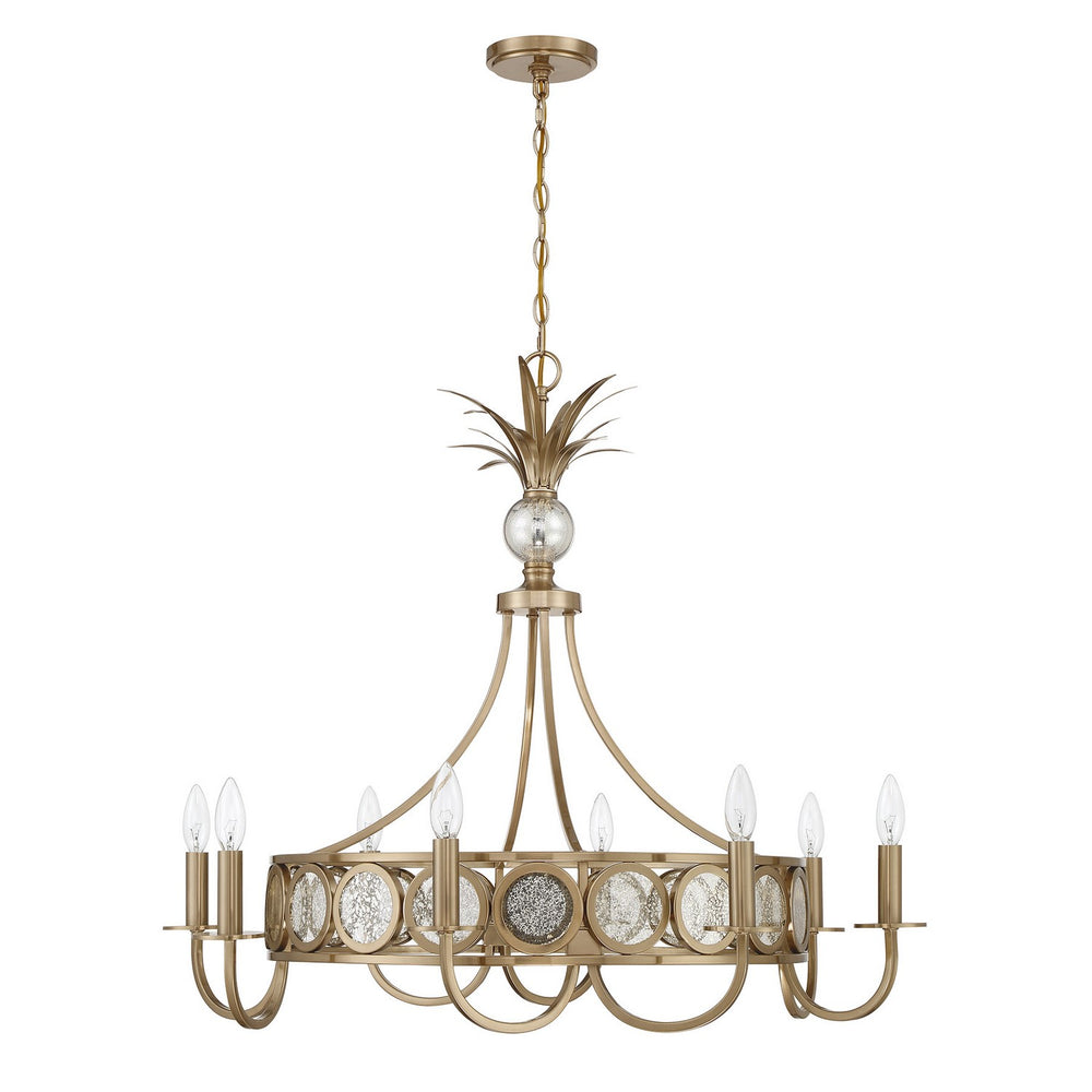 Savoy House - Eight Light Chandelier - Hearst - Noble Brass- Union Lighting Luminaires Decor