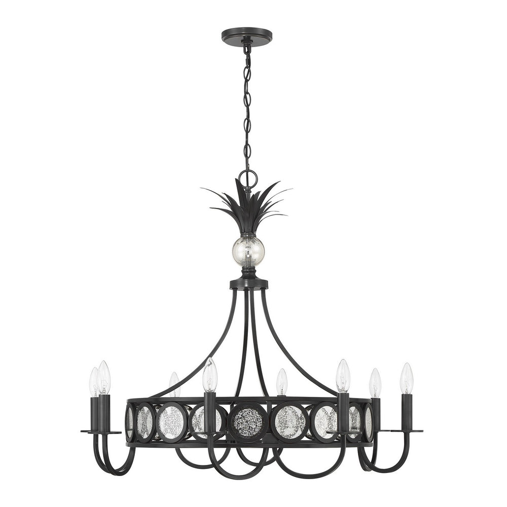 Savoy House - Eight Light Chandelier - Hearst - Black Tourmaline- Union Lighting Luminaires Decor