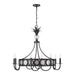 Savoy House - Eight Light Chandelier - Hearst - Black Tourmaline- Union Lighting Luminaires Decor