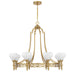 Savoy House - Eight Light Chandelier - Allston - Warm Brass- Union Lighting Luminaires Decor