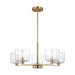 Visual Comfort Studio Canada - Five Light Chandelier - Lochdale - Satin Brass- Union Lighting Luminaires Decor