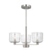 Visual Comfort Studio Canada - Three Light Chandelier - Lochdale - Brushed Nickel- Union Lighting Luminaires Decor
