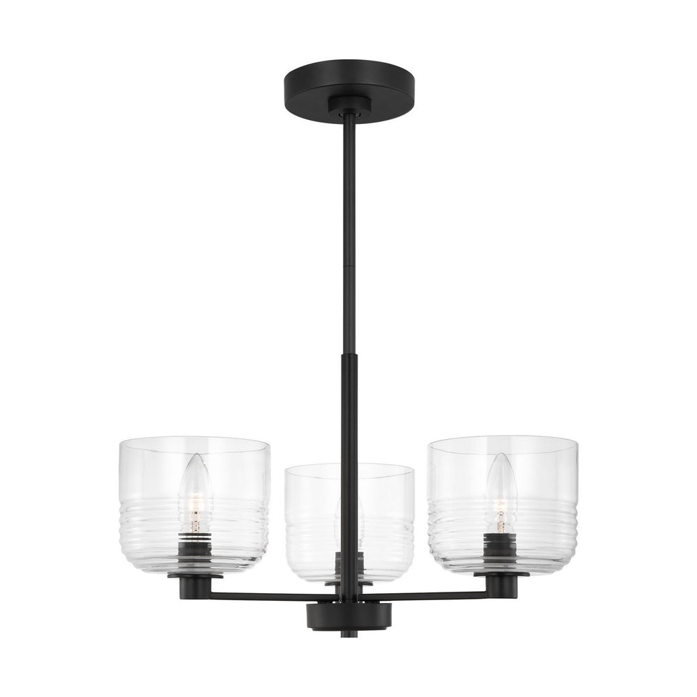 Visual Comfort Studio Canada - Three Light Chandelier - Lochdale - Midnight Black- Union Lighting Luminaires Decor
