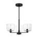 Visual Comfort Studio Canada - Three Light Chandelier - Lochdale - Midnight Black- Union Lighting Luminaires Decor