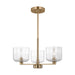 Visual Comfort Studio Canada - Three Light Chandelier - Lochdale - Satin Brass- Union Lighting Luminaires Decor