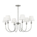 Visual Comfort Studio Canada - Six Light Chandelier - Elsay - Brushed Nickel- Union Lighting Luminaires Decor