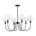 Visual Comfort Studio Canada - Six Light Chandelier - Elsay - Midnight Black- Union Lighting Luminaires Decor