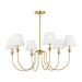 Visual Comfort Studio Canada - Six Light Chandelier - Elsay - Satin Brass- Union Lighting Luminaires Decor
