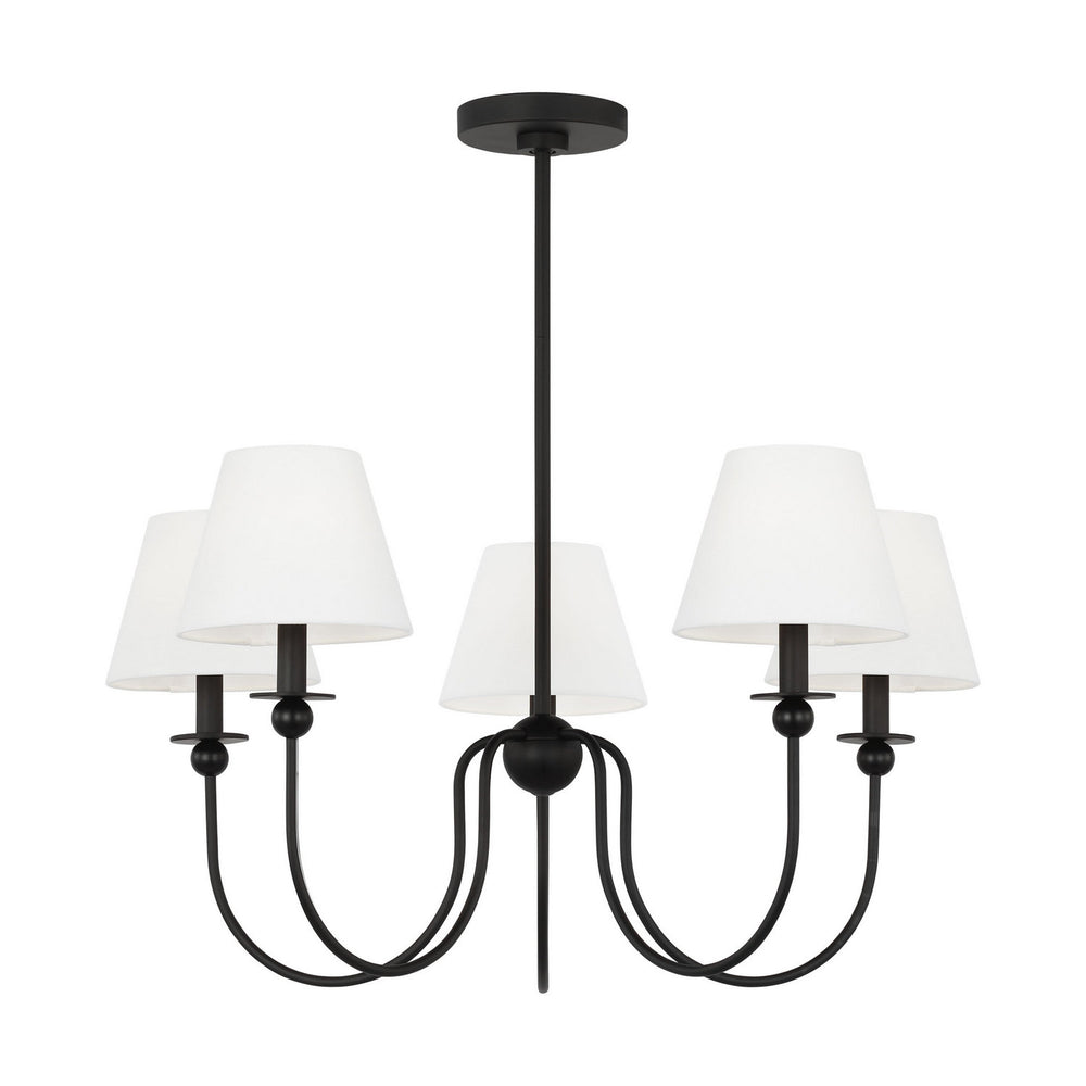 Visual Comfort Studio Canada - Five Light Chandelier - Elsay - Midnight Black- Union Lighting Luminaires Decor