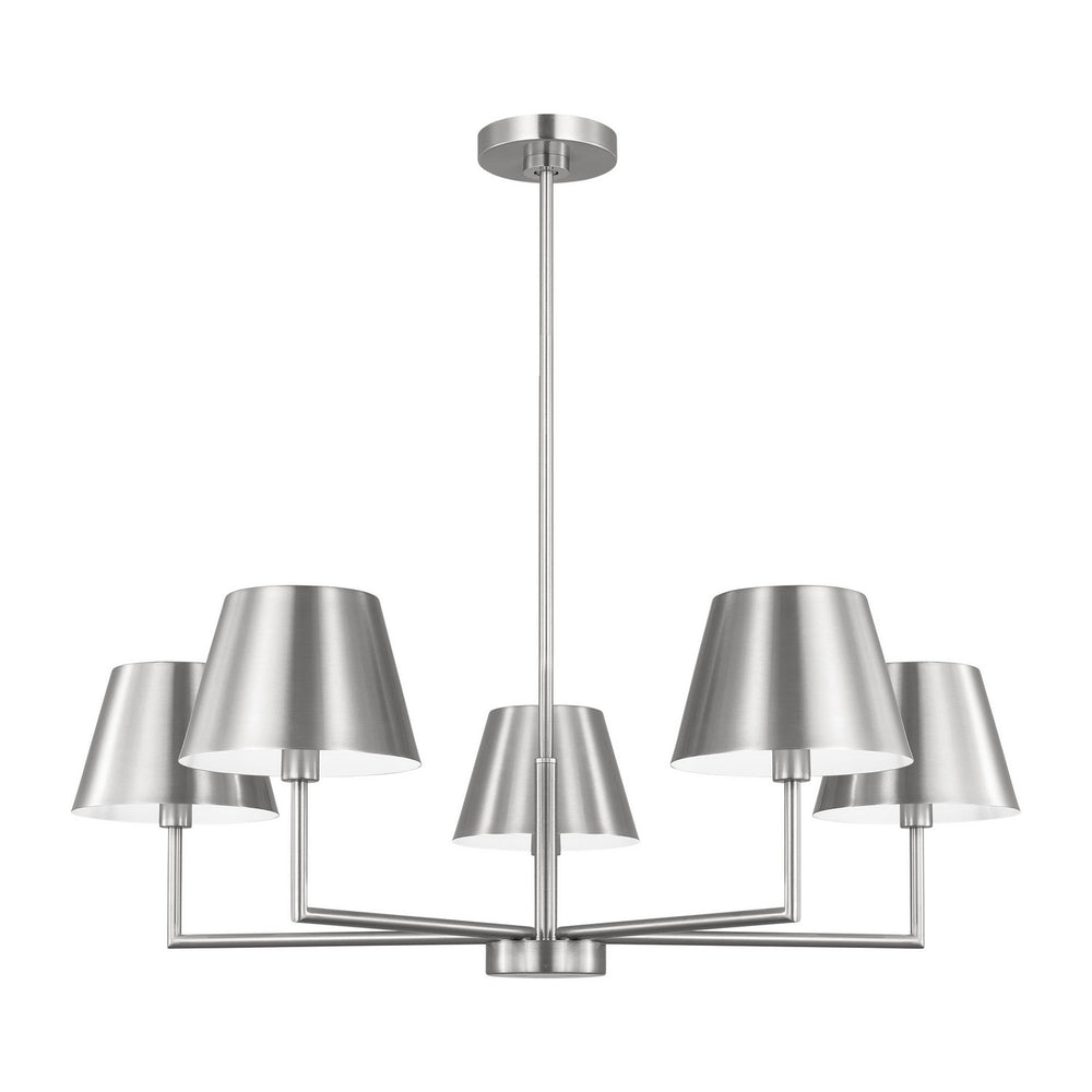 Visual Comfort Studio Canada - Five Light Chandelier - Ender - Brushed Nickel- Union Lighting Luminaires Decor