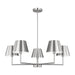Visual Comfort Studio Canada - Five Light Chandelier - Ender - Brushed Nickel- Union Lighting Luminaires Decor