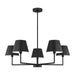 Visual Comfort Studio Canada - Five Light Chandelier - Ender - Midnight Black- Union Lighting Luminaires Decor